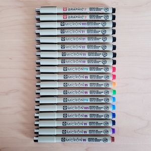 18 Sakura Pigma Micron Pens